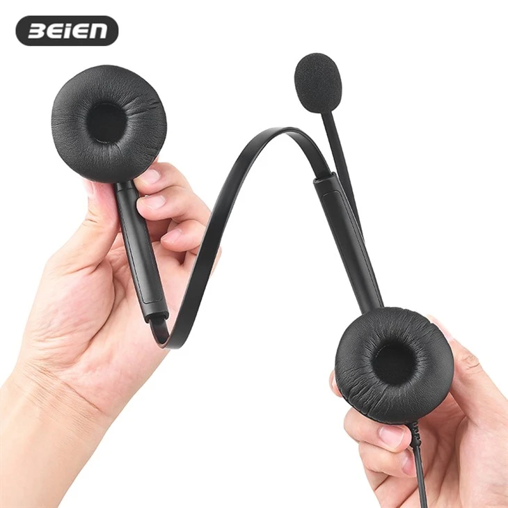 Binaural Wired USB Headset For PC factory