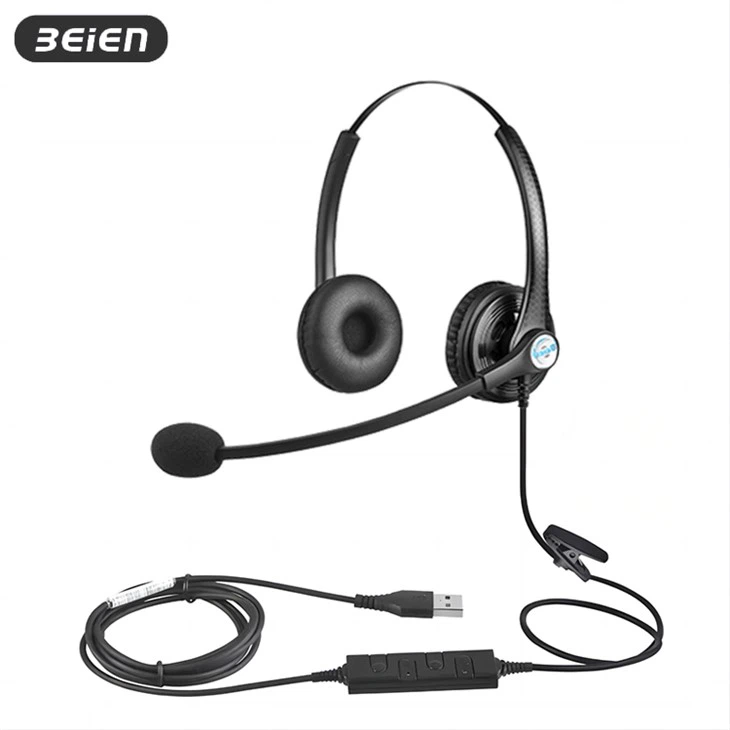 Lightweight Wired Call Center Headset With Mic factory
